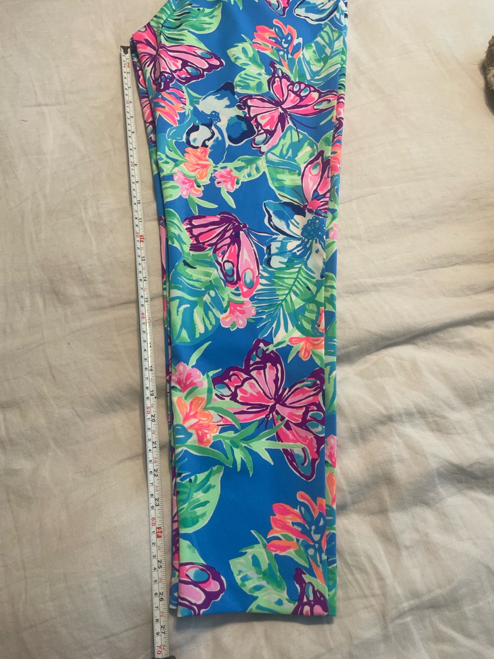 NWOT Lilly Pulitzer Corso Pant UPF 50+ Luxletic Butterfly Print Pundy Blue Sz 10 - Picture 8 of 8
